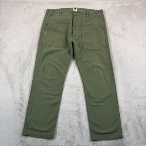 Tellason Fatigue Sateen OG 107 Tapered Leg Pants in Olive Men 34x28 NWOT $215